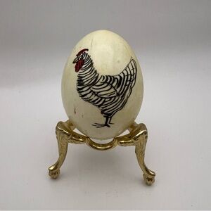 Department 56 Real Egg Shell Chicken Hand-Painted 2" Easter